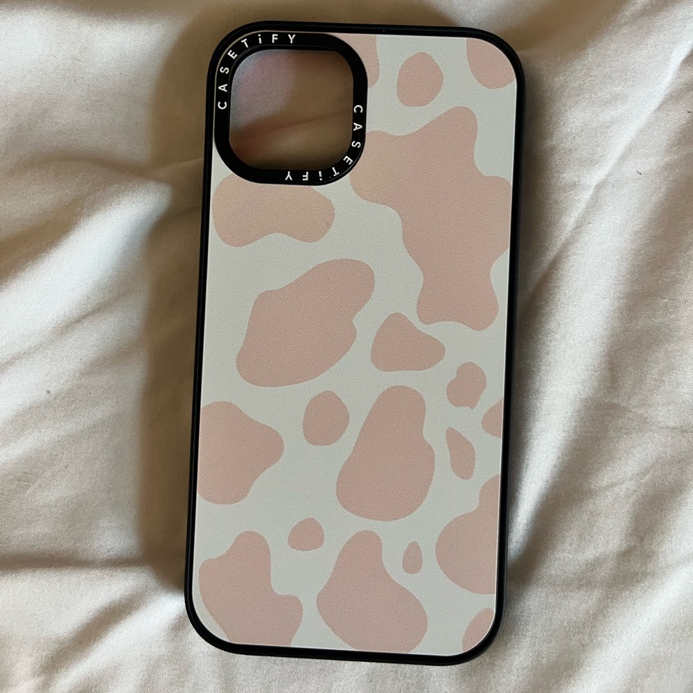 Casetify iPhone 13 Pink Cowprint Impact Case